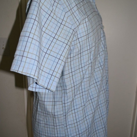 Cutter & Buck Blue Striped Cotton Shirt Sz M - Picture 6 of 8